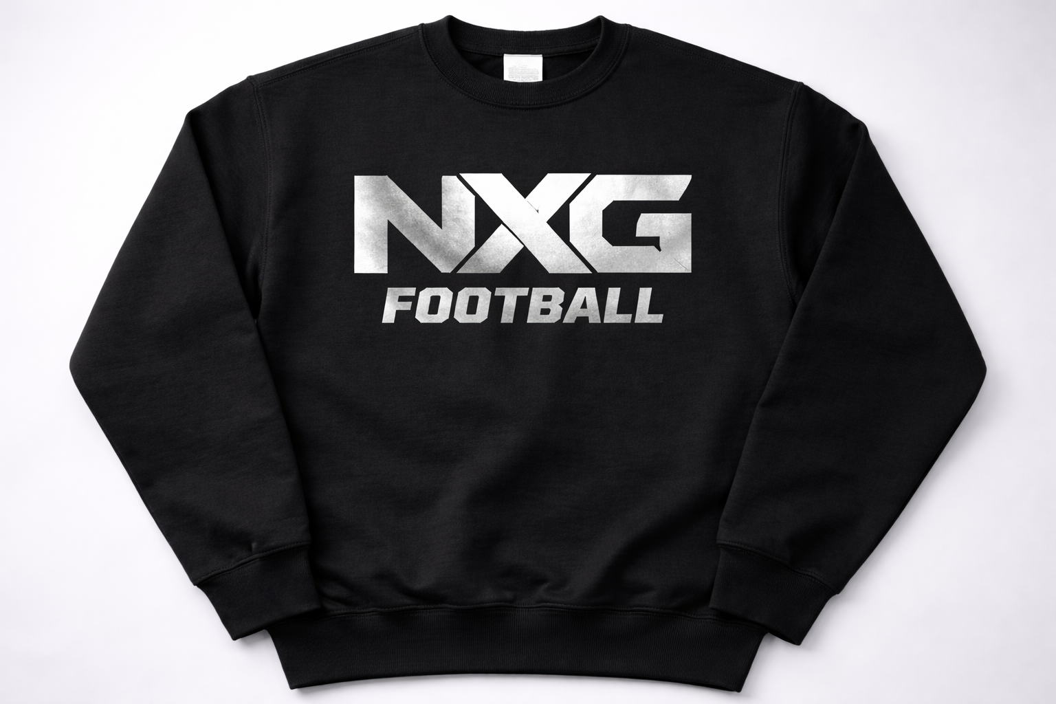 NXG Official Navy Crewneck Silver Foil Logo